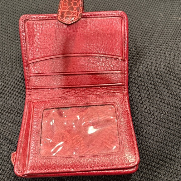 Brighton Bellissimo Heart Small Dark Red Wallet Italian pebbled leather - Picture 3 of 9